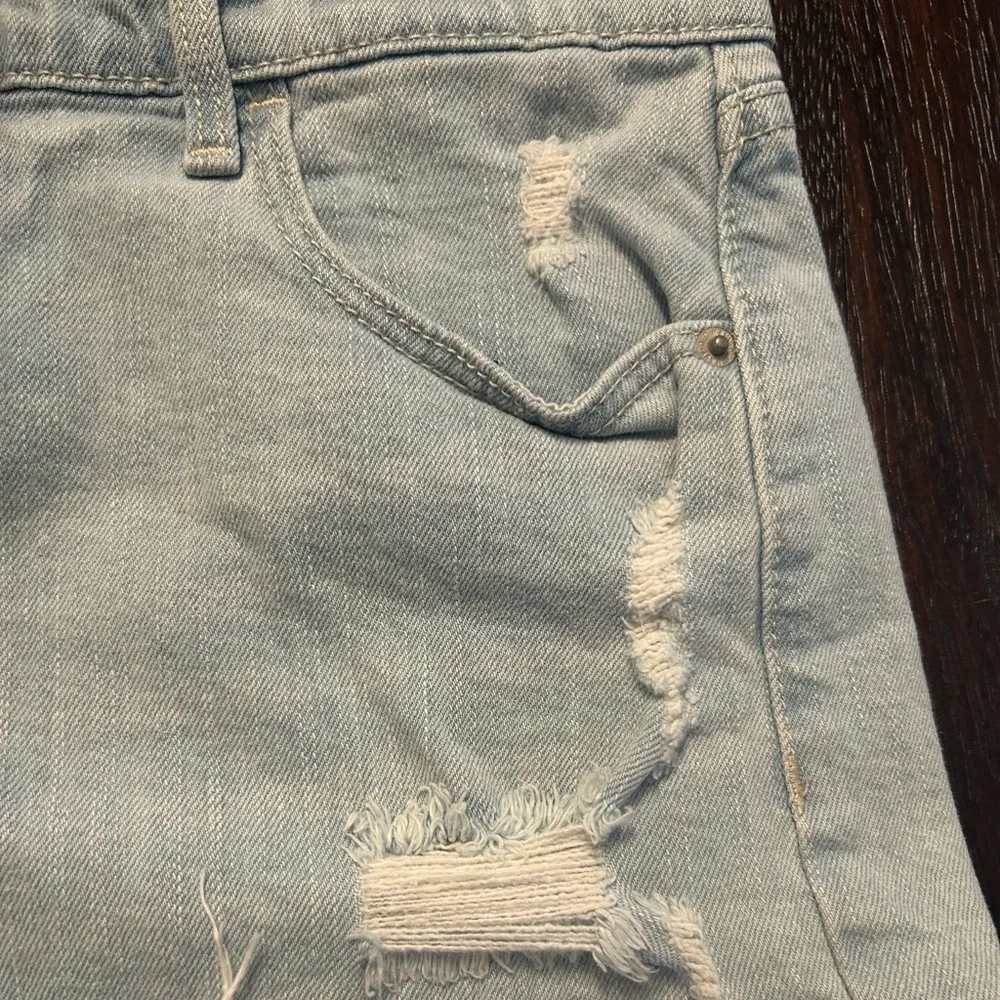 Classic Distressed Light Wash Blue Jean Shorts - Cut Offs